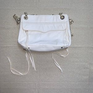 Rebeca Minkoff White Leather crossbody Purse